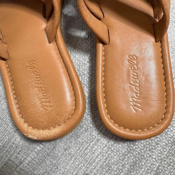 Madewell Leather Criss Cross Slide Sandals Women's 8.5 Color Tan - Picture 6 of 8